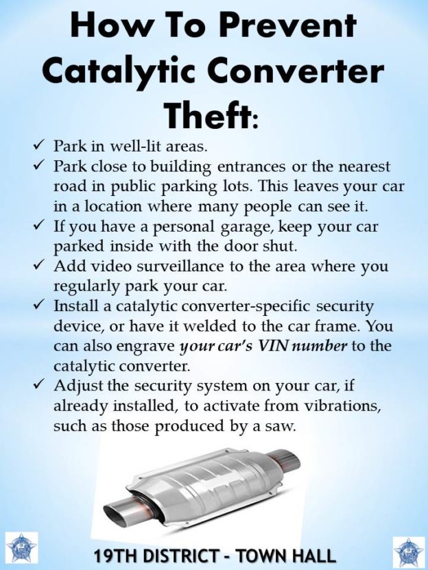 How to prevent catalytic converter theft